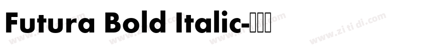 Futura Bold Italic字体转换